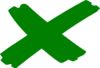 Green X Marks The Spot Clip Art