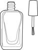 Nail Polish Bottle Black And White Clip Art