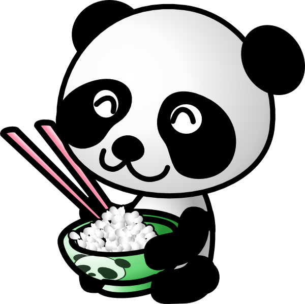  Panda  Eating Rice Clip Art at Clker com vector clip art 