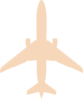 Beige Airplane Clip Art