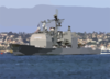 The Guided Missile Cruiser Uss Mobile Bay (cg 53) Makes Her Way Down San Diego Bay To Naval Station San Diego Clip Art