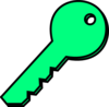 Pale Green Key Clip Art