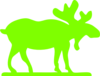 Bright Green Moose Clip Art