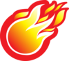 Fire Ball Icon Clip Art