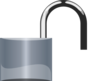 Open Silver Lock Clip Art