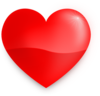 Red Glossy Heart Clip Art