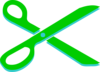 Light Green And Teal Scissors Clip Art