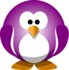 Purple Penguin Clip Art