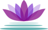 Purple Lotus Flower With Water  Clip Art