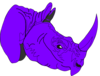 Purple Regents Rhino Clip Art