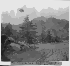 View Of The Summit, From Silver Mountain Pass; Altitude 9,000 Feet, Alpine County Clip Art