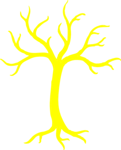 Yellow Dead Tree Clip Art