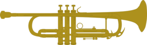 Gold Trumpet Clip Art