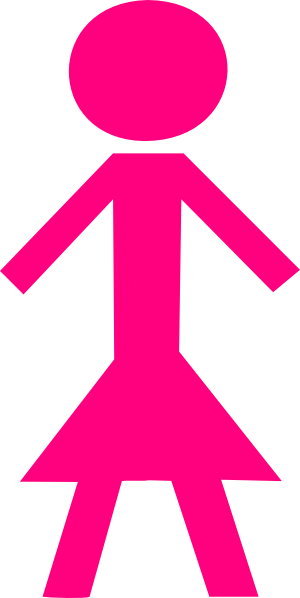 Pink Female Stick Figure Clip Art at Clker.com - vector clip art online