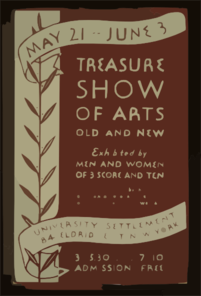 Treasure Show Of Arts Old And New Exhibited By Men And Women Of 3 Score And Ten. Clip Art