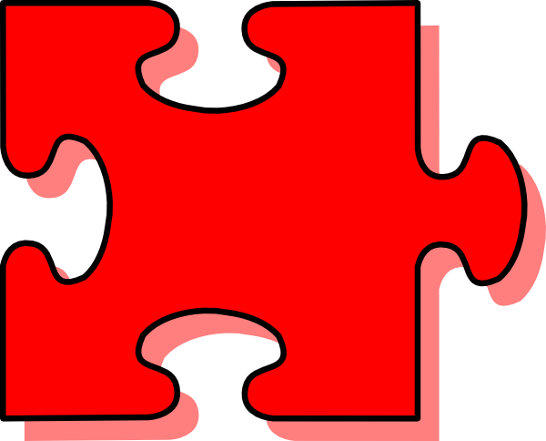 Red Puzzle Piece Clip Art at Clker.com - vector clip art ...