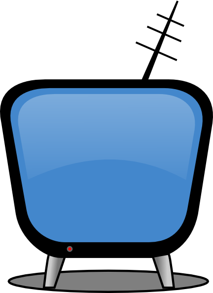 Retro Tv Blue Clip Art at Clker.com - vector clip art online, royalty