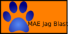 Blue Paw Print With Mae Jag Blast Clip Art