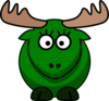 Girl Green Moose Clip Art