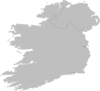 Ireland Contour Map Clip Art