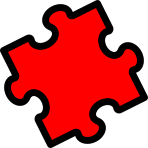 Puzzle Piece Red Clip Art