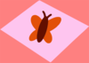 Orange Butterfly Pink And Pinkish Orange Background Magenta Clip Art