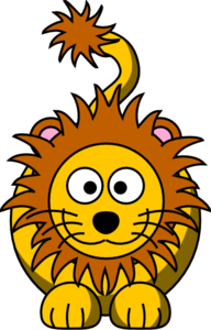 Cartoon Golden Lion Clip Art