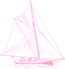 Pink Sailboat Clip Art