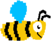 8-bit Bee Clip Art