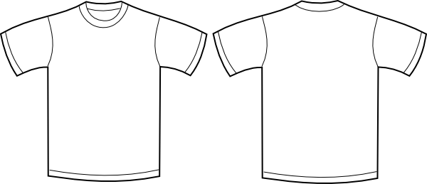 plain black t shirt front and back png