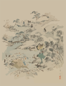 [jūichidanme - Act Eleven Of The Chūshingura - Searching The Grounds] Clip Art