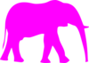Pink Elephant Neon Clip Art
