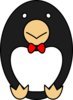 Penguin Wearing Bowtie Clip Art