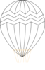 Hot Air Balloon Black And White Clip Art