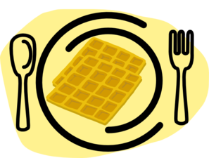 Waffle Plate Fork Clip Art
