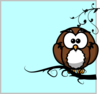 Owl On Branch 10 Clip Art