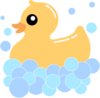 Rub Duck Bubbles Clip Art