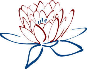 Red Blue Lotus Clip Art