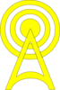 Yellow-radio-tower-icon Clip Art