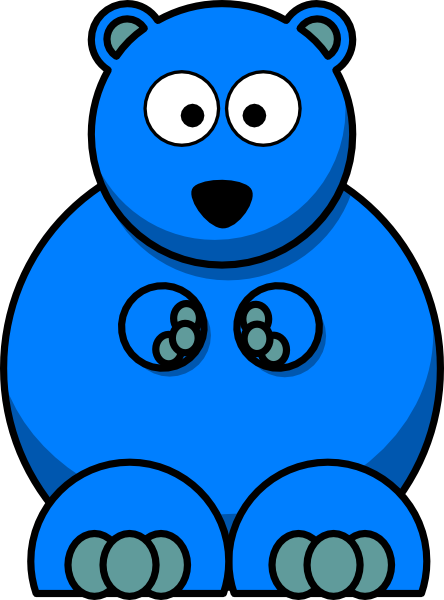 Blue Bear Clip Art at Clker.com - vector clip art online, royalty free