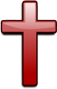 Red Gradient Cross Clip Art