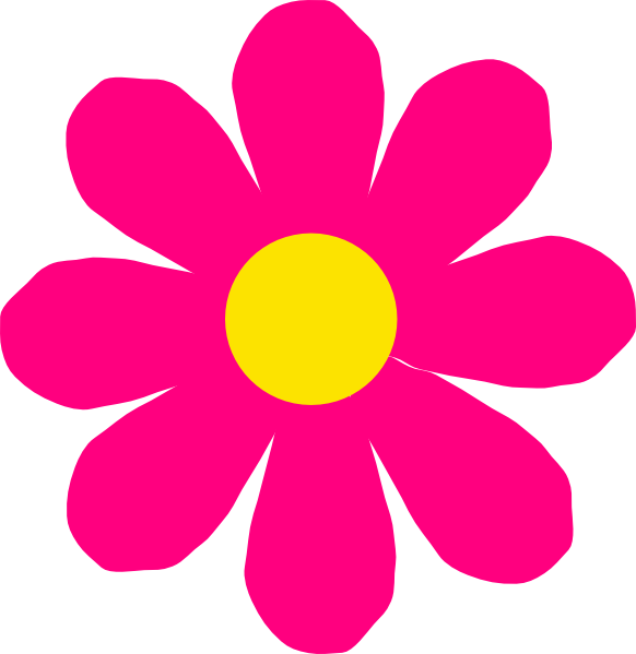 Bright Pink Flower Clip Art at Clker.com - vector clip art online ...