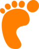Orange-footprint-left Clip Art