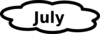 July Calendar Sign Clip Art
