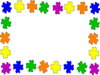 Orizontal Jigsaw Boarder Clip Art