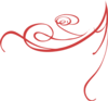 Red Decorative Swirl Clip Art