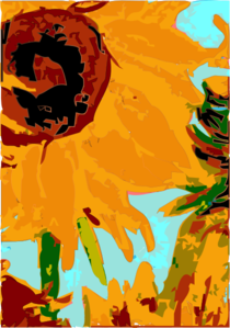 Van Gogh Sun Flower Clip Art