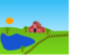 Farm With Lake Clip Art