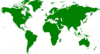 World Map In Green Clip Art