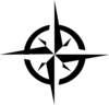 White Compass Rose Clip Art